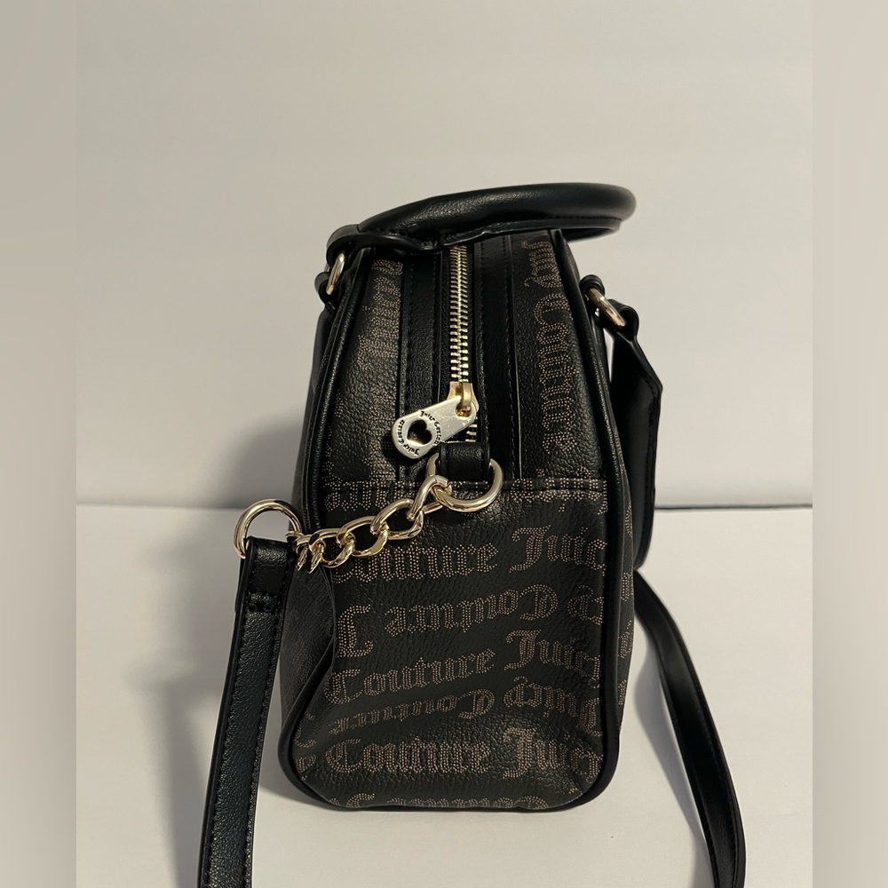 NWT Juicy Couture Gothic Dots Black Flawless Dome Satchel Crossbody Bag OS - Picture 3 of 11